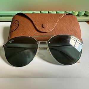 Ray-Ban Clear Frame Sunglasses with Dark Lenses
